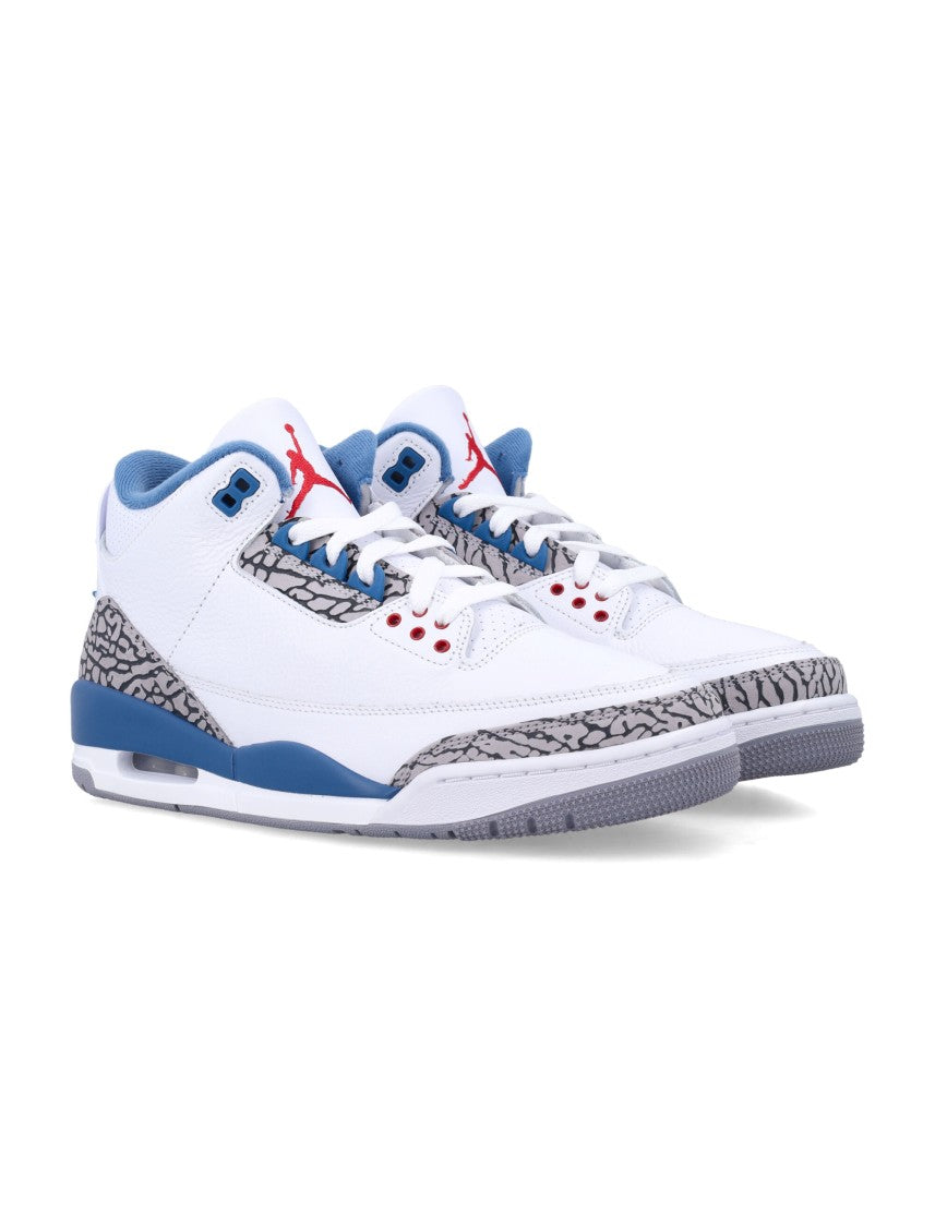 Nike Air Jordan 3 True Blue Premium-Leather Sneakers