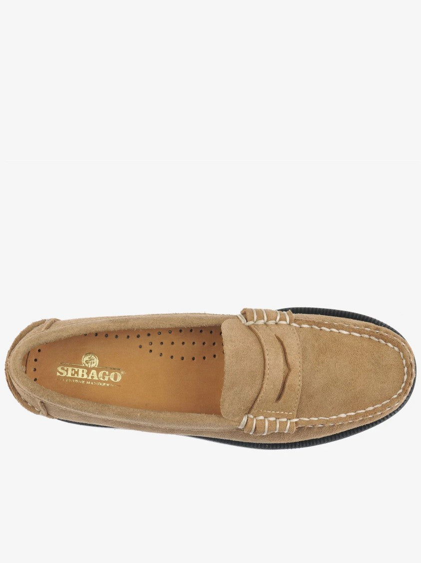 Sebago Brown Classic Dan Flesh Out Suede Loafers