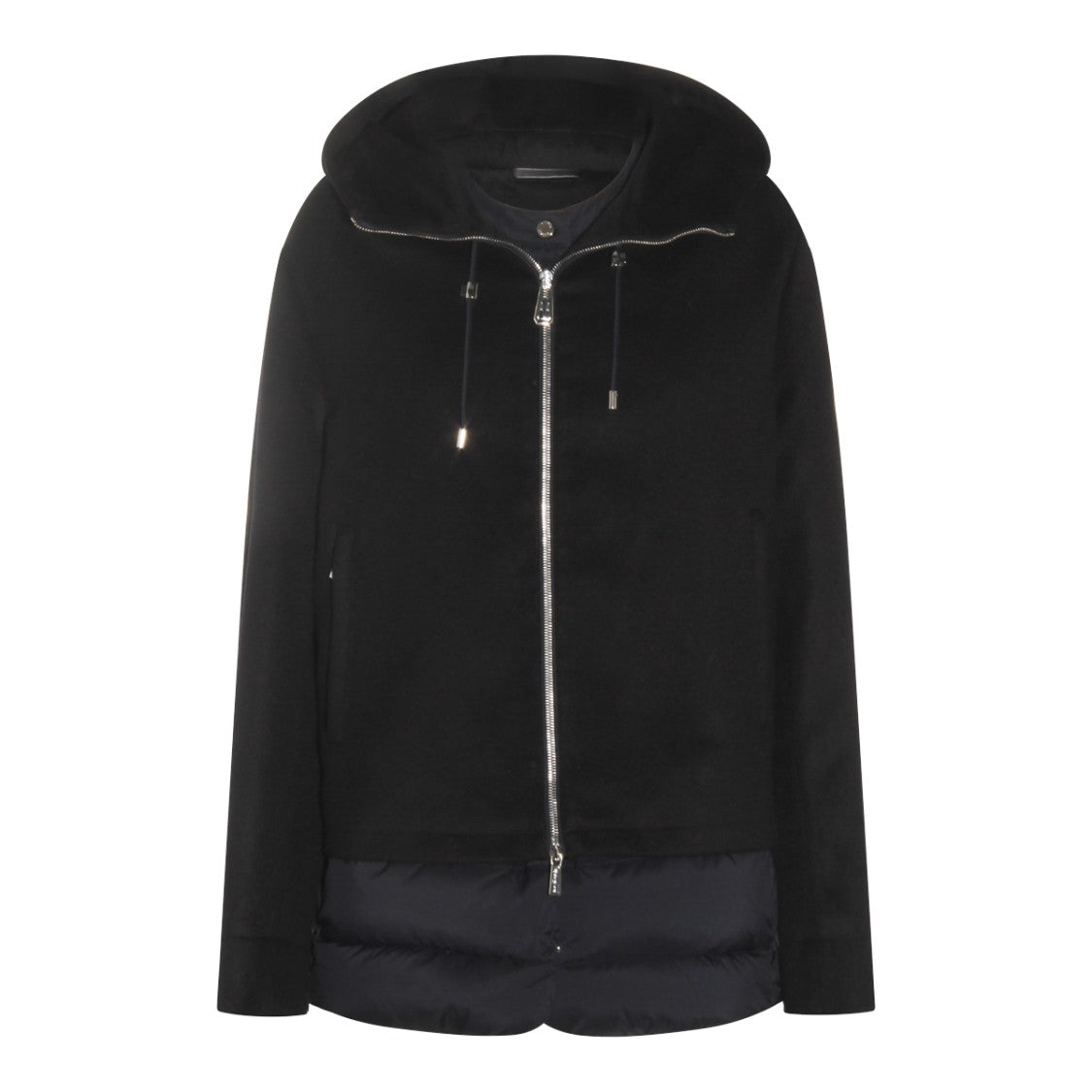 Moorer Navy Wool Down Jacket