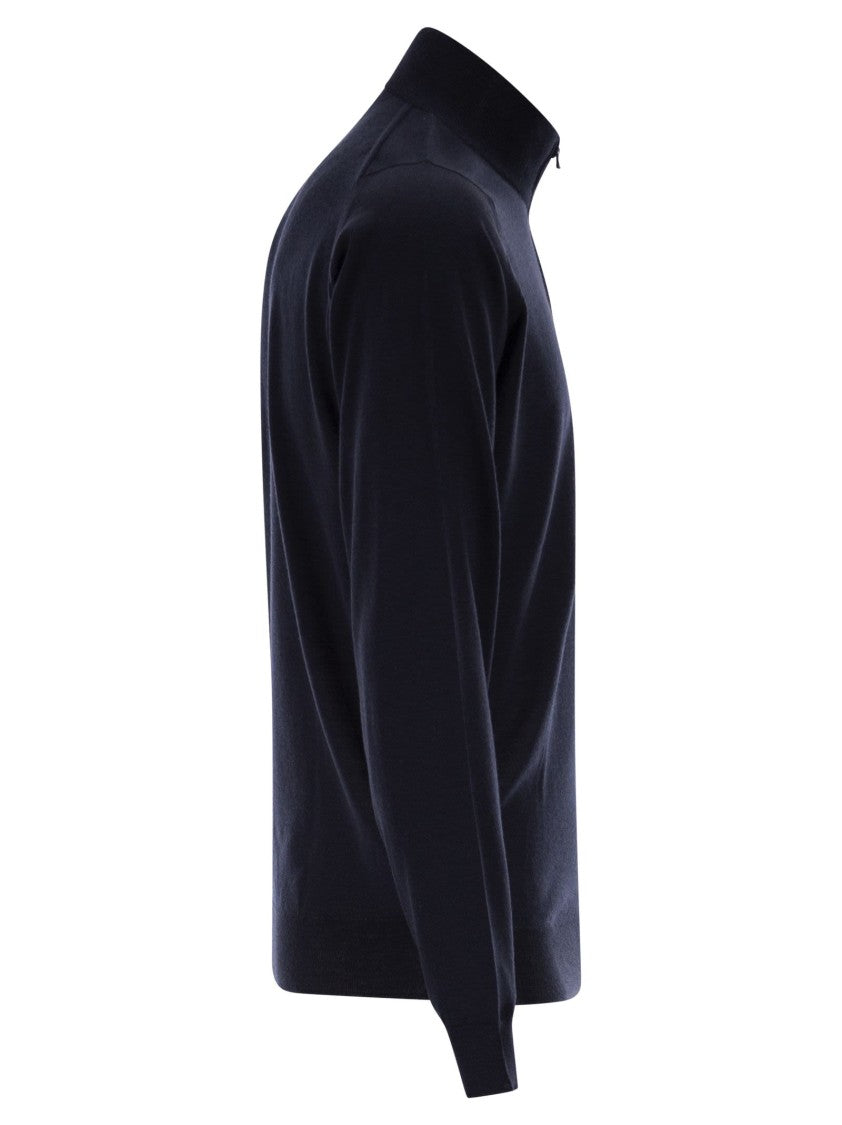John Smedley Barrow - High-Neck Jumper With Half Zip