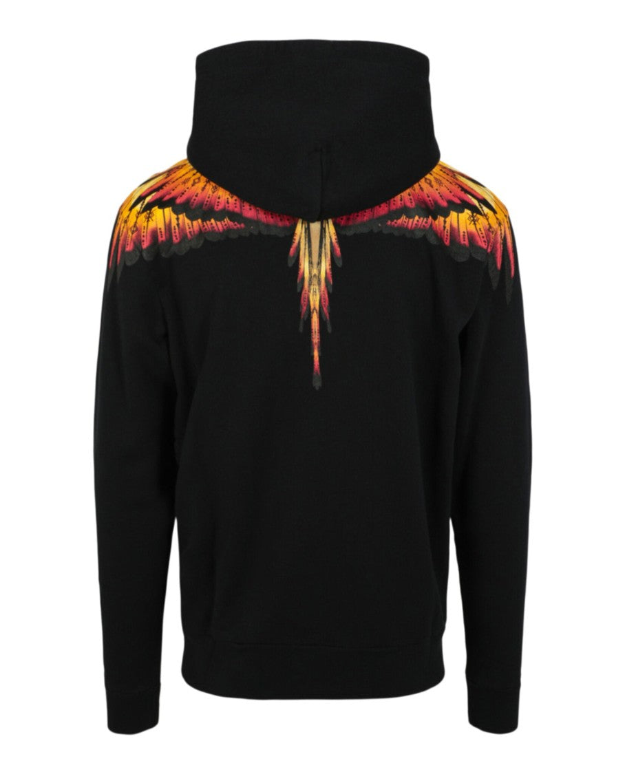Marcelo Burlon Wings Graphic Print Hoodie With Loose Fit