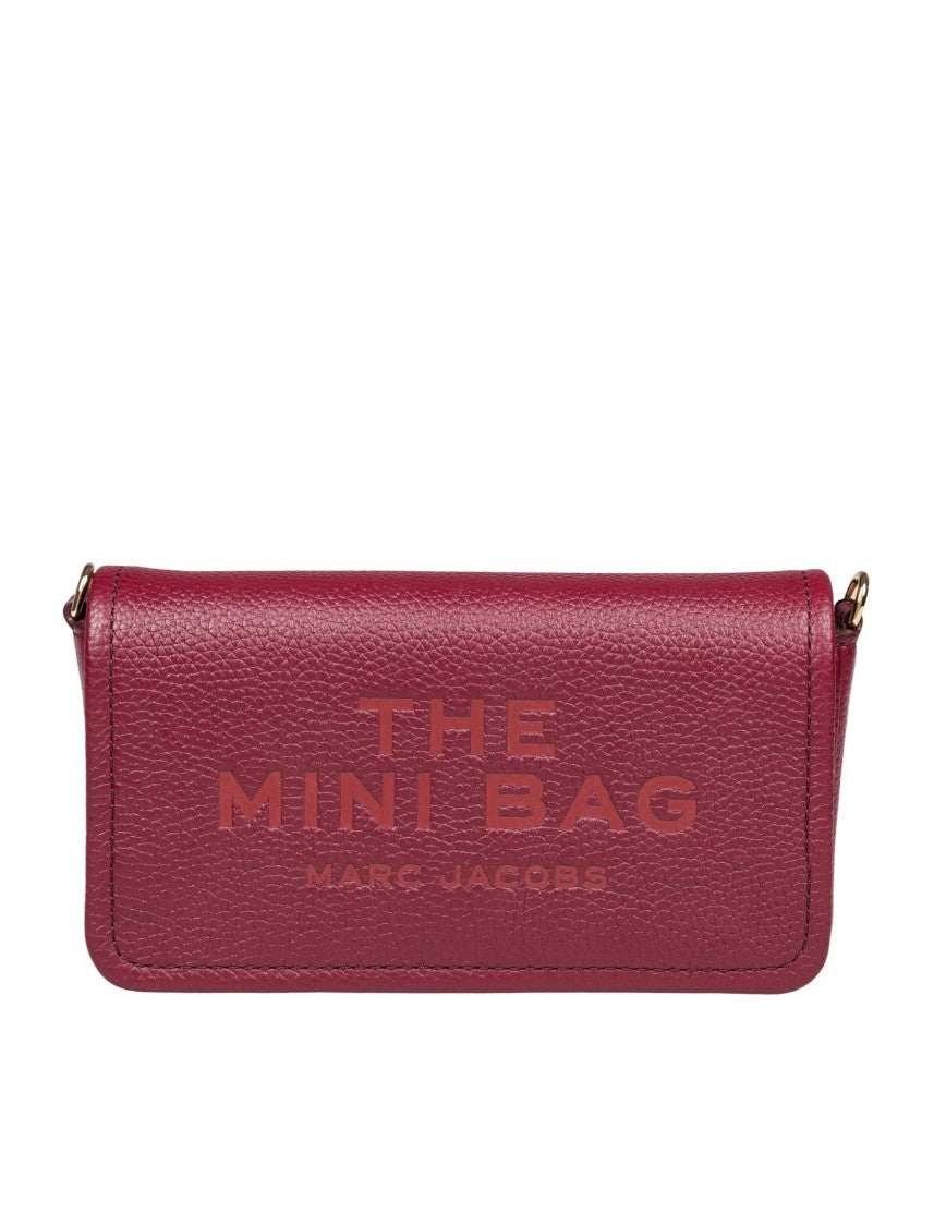 Marc Jacobs The Mini Bag In Leather, Cherry Color
