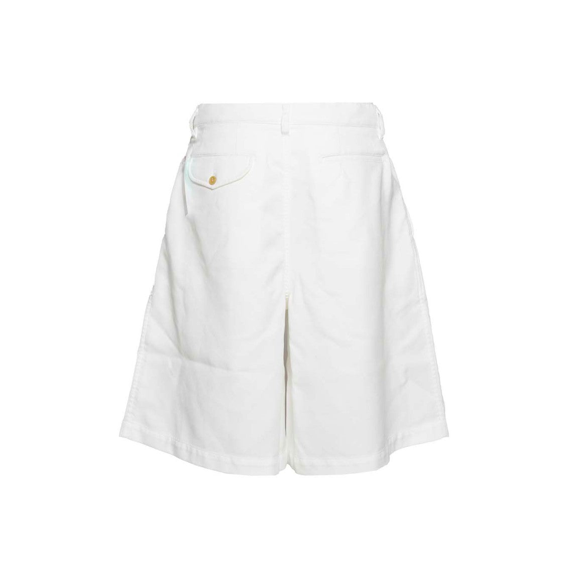 Comme Des Garçons White Cotton Over Bermuda Shorts
