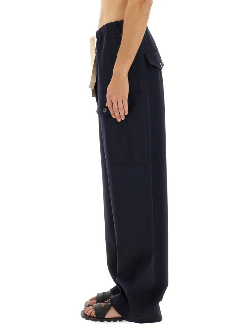 Dries Van Noten Straight Leg Cotton Pants With Clean Design