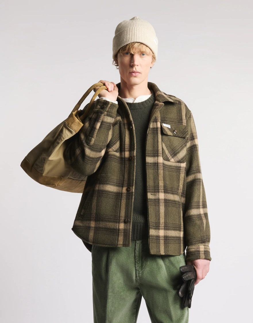 Fay Over Shirt Archive With Classic Plaid Pattern