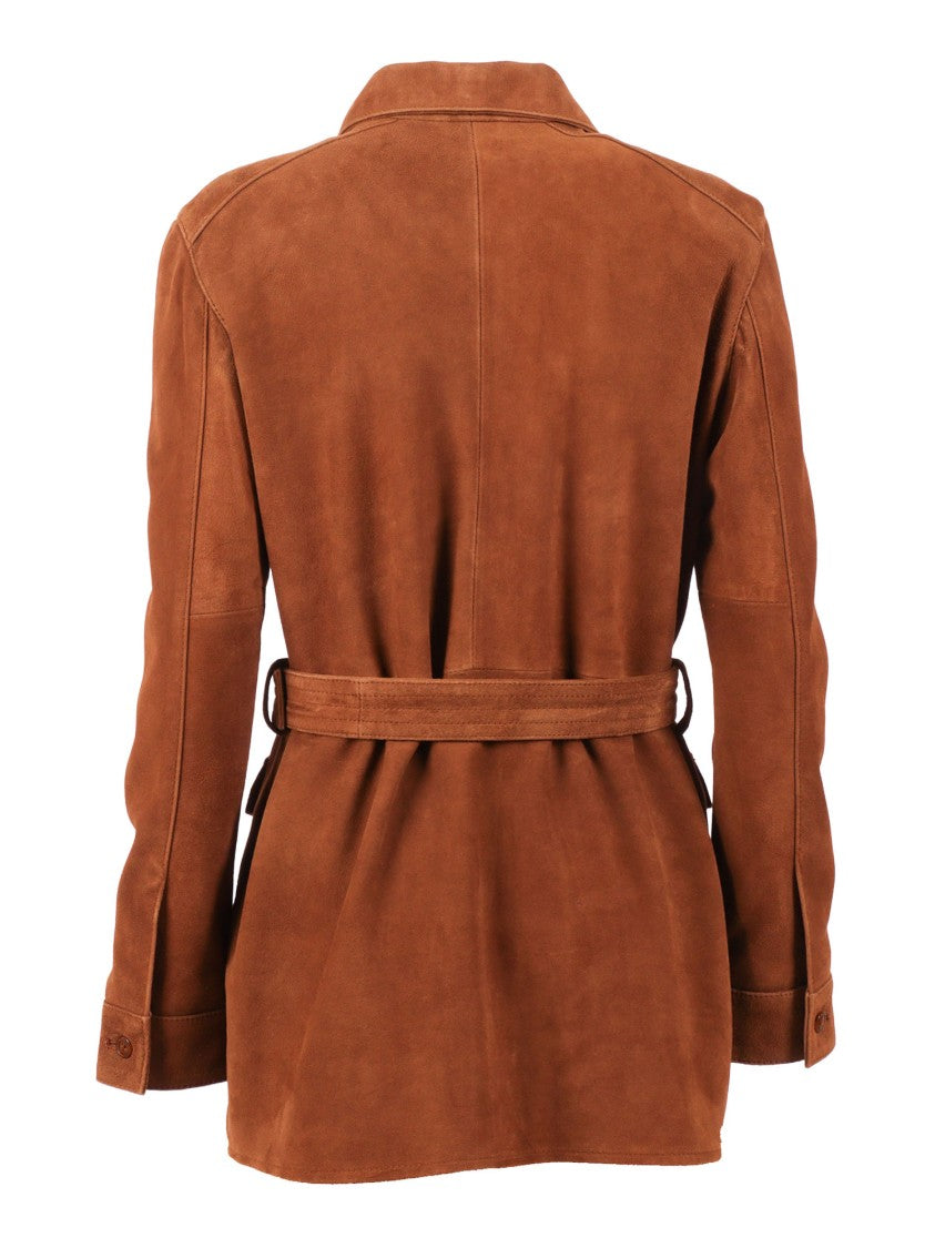 Schott Nyc Brown Suede Leather Tailored Jacket