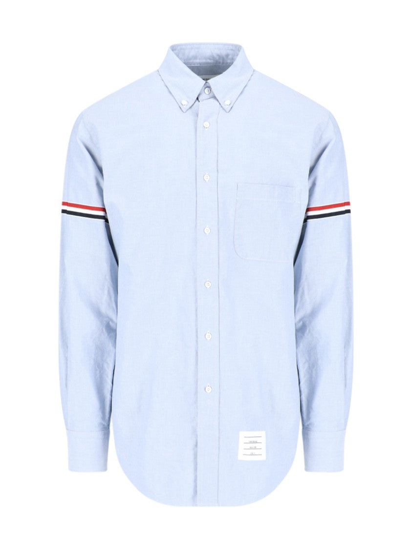 Thom Browne Tricolor Detail Shirt – Light Blue