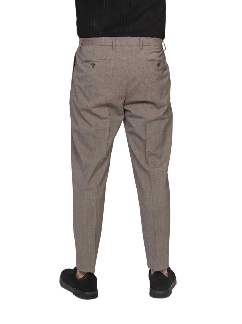 Briglia Portobellos Pleated Textured Straight-Leg Pants