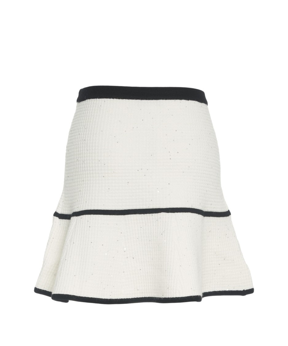 Liu Jo Knit Miniskirt With Glitter Finish