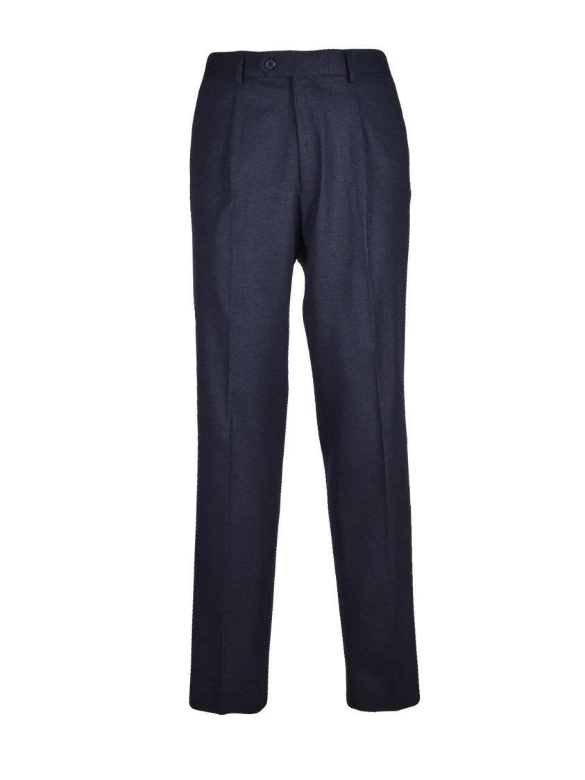 Manuel Ritz Blue Polyester-Blend Unlined Rounded Formal Suit