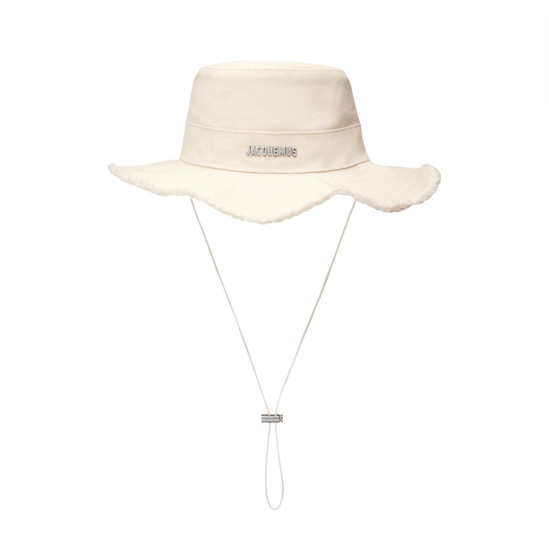 Jacquemus Wide-Brim Cream Cotton Hat