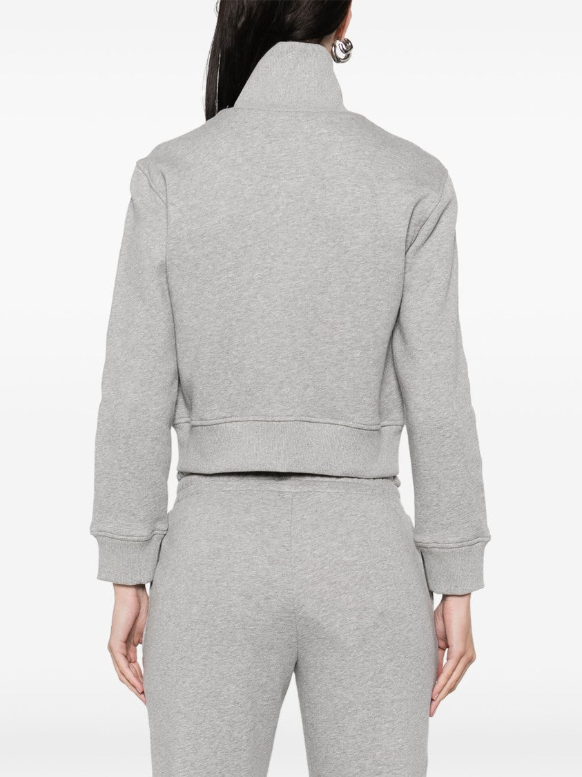 The Attico Grey Cropped American Fleece Jacket