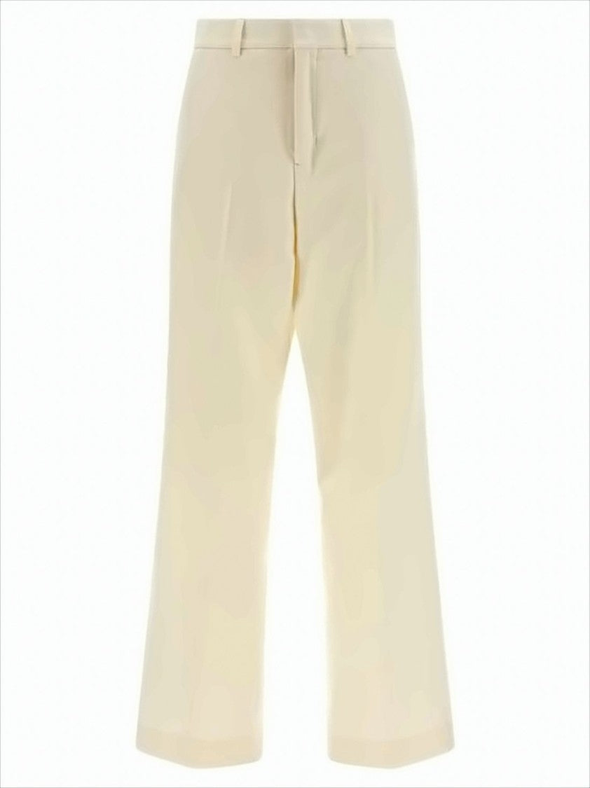 Ami Straight-Leg Tailored Pants With Concealed Fastening