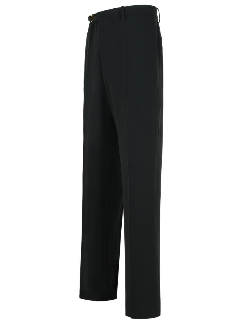 Versace Black Virgin Wool Blend Patalone