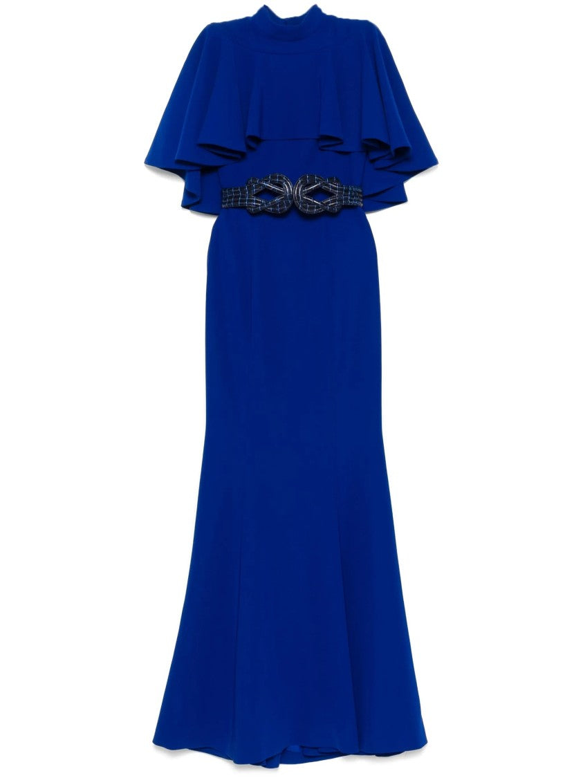 Saiid Kobeisy Fitted Crepe Long Dress