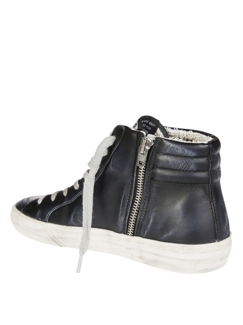 Golden Goose Studded High-Top Leather Sneakers