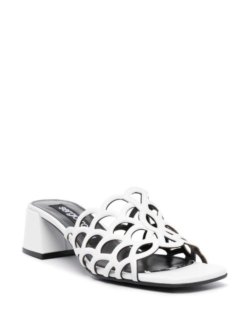 Sergio Rossi Square Open Toe Sandals