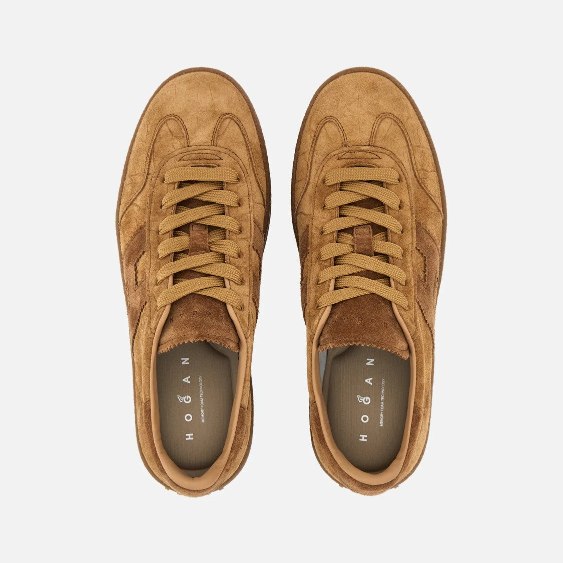 Hogan Refined Lace-Up Calfskin Platform Shoes
