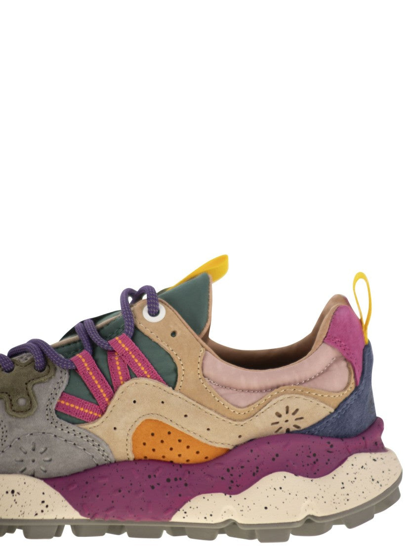 Flower Mountain Yamano 3 - Sneakers In Suede And Technical Fabric