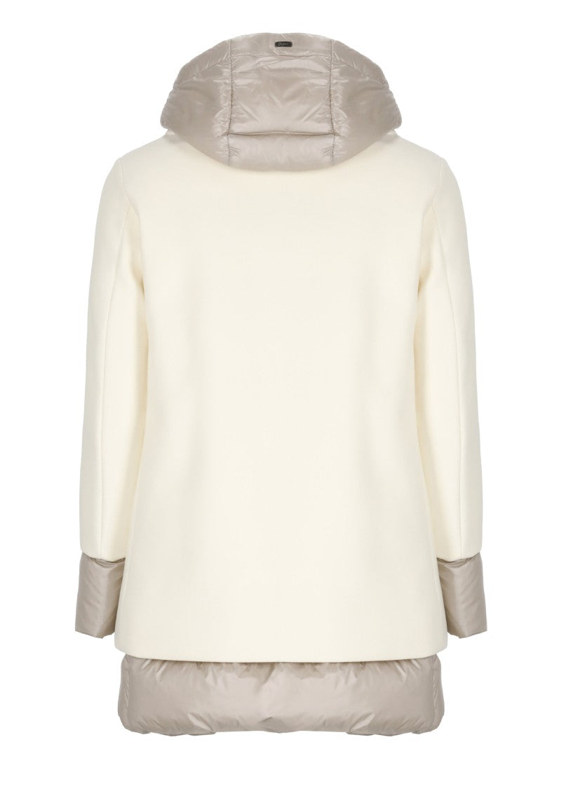 Herno Ivory Wool Padded Coat