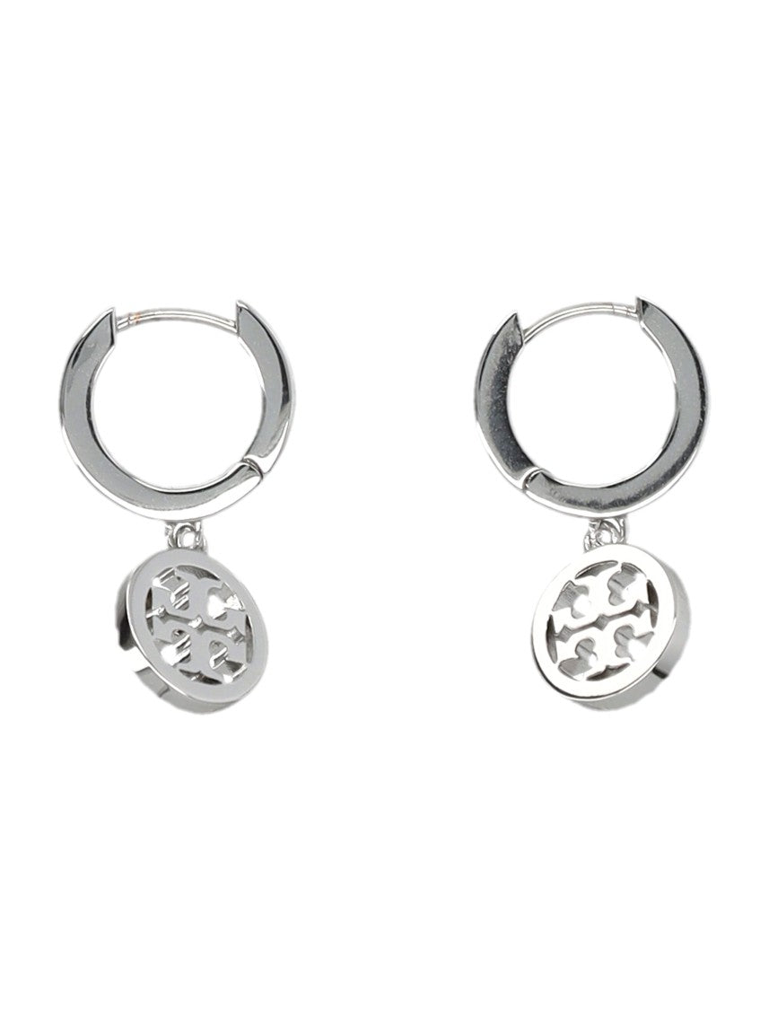 Tory Burch Miller Pave Huggie Hoop Earrings