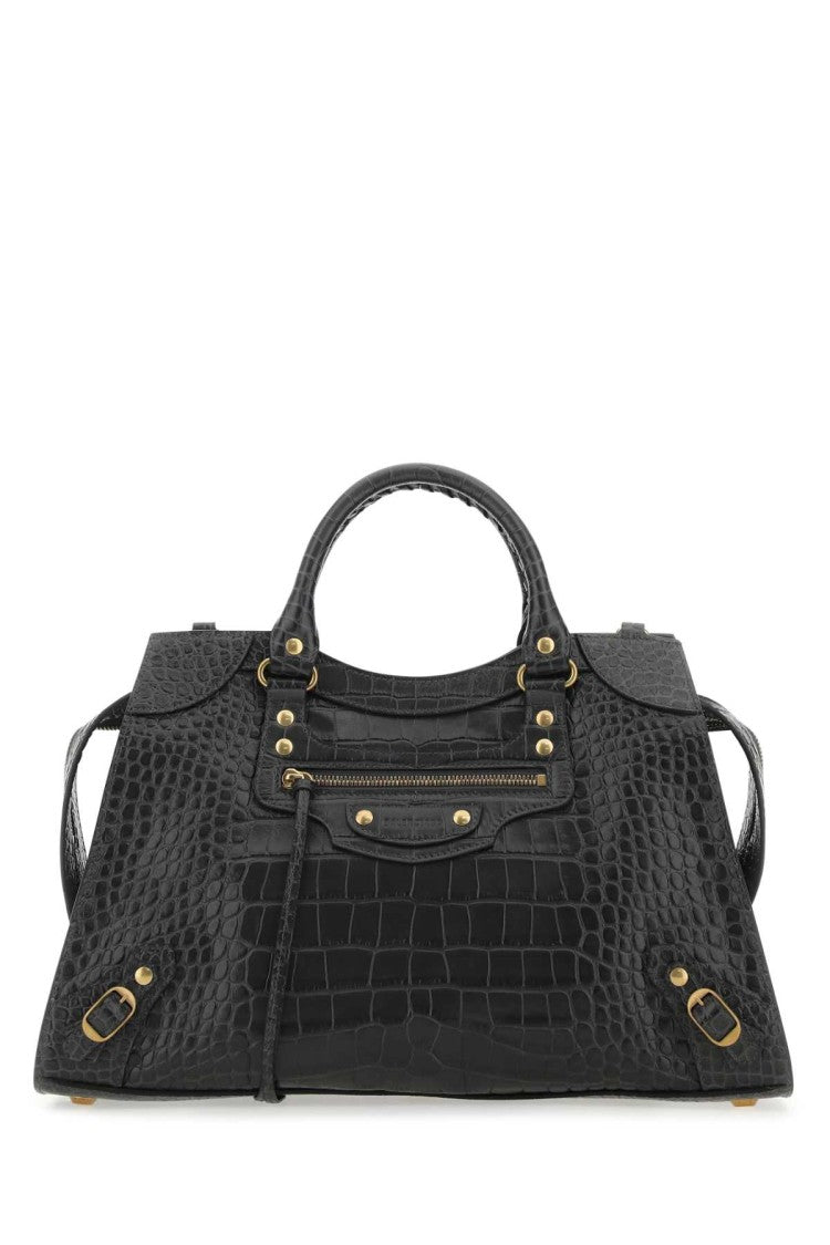 Balenciaga Charcoal Leather Neo Classic City Handbag