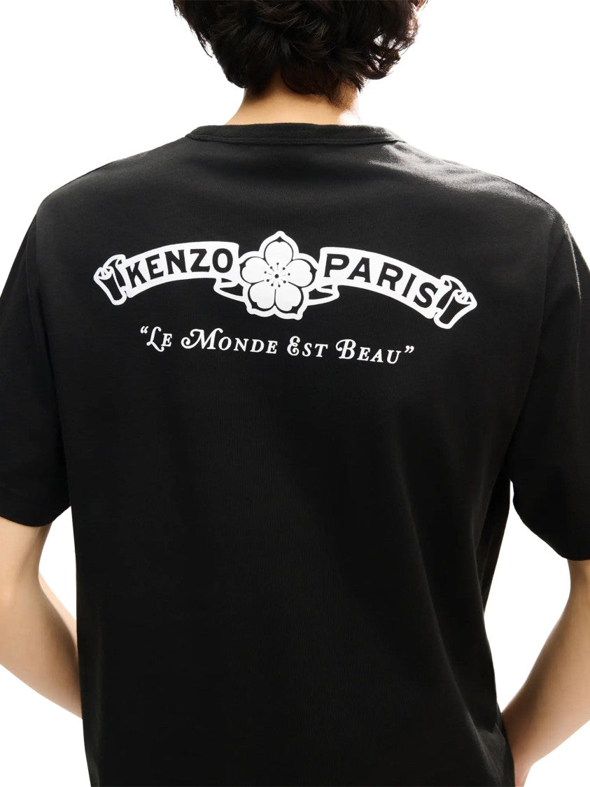 Kenzo Gots Kenzo Paris Emblem Classic Black Cotton T-Shirt