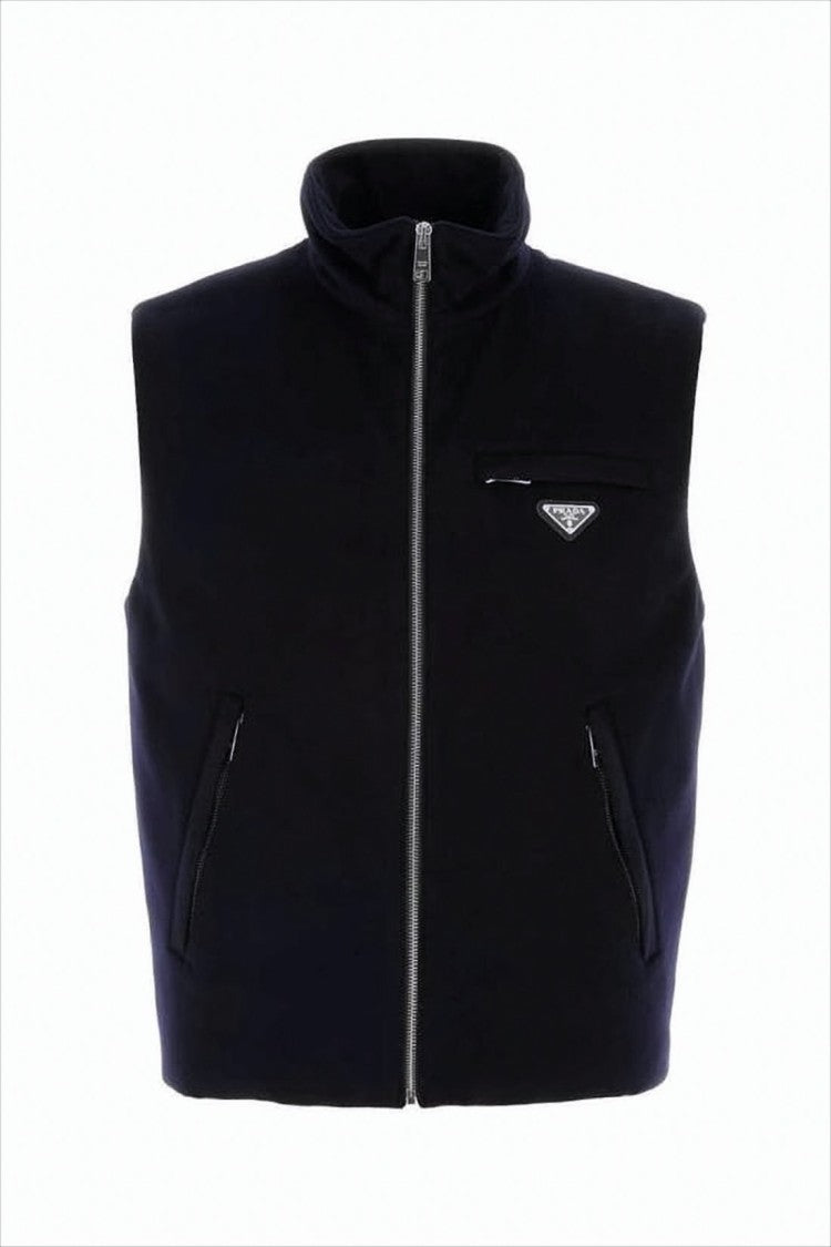 Prada High-Collar Cashmere Vest