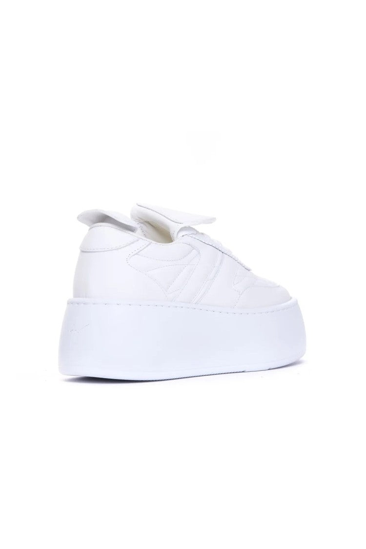Giuseppe Zanotti White Platform Leather Low-Top Sneakers