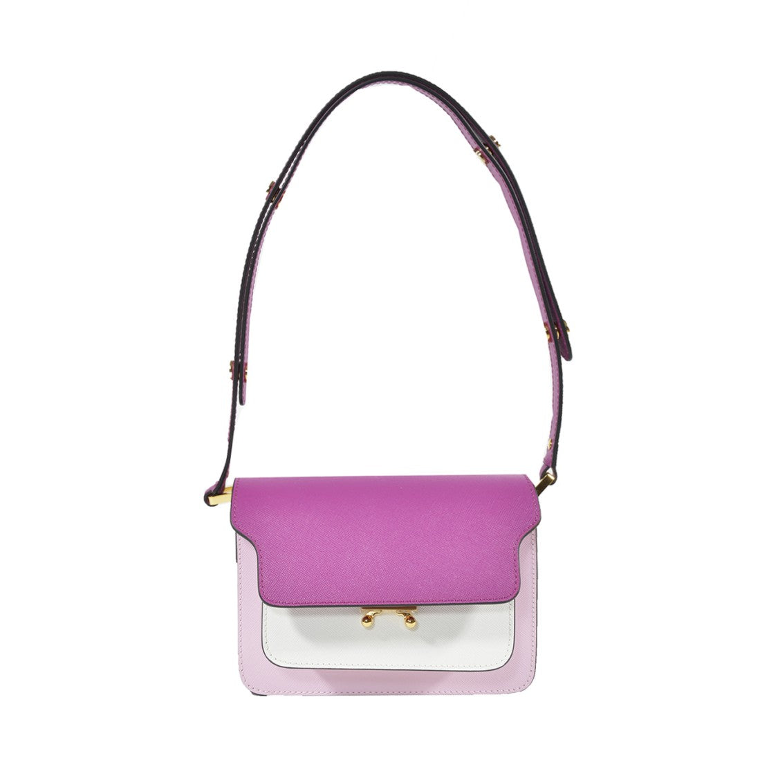 Marni Trunk Shoulder Bag In Multicolor Leather