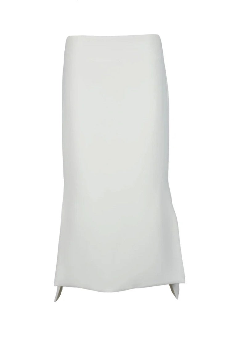 Sportmax Long White Skirt And Elegant Silhouette