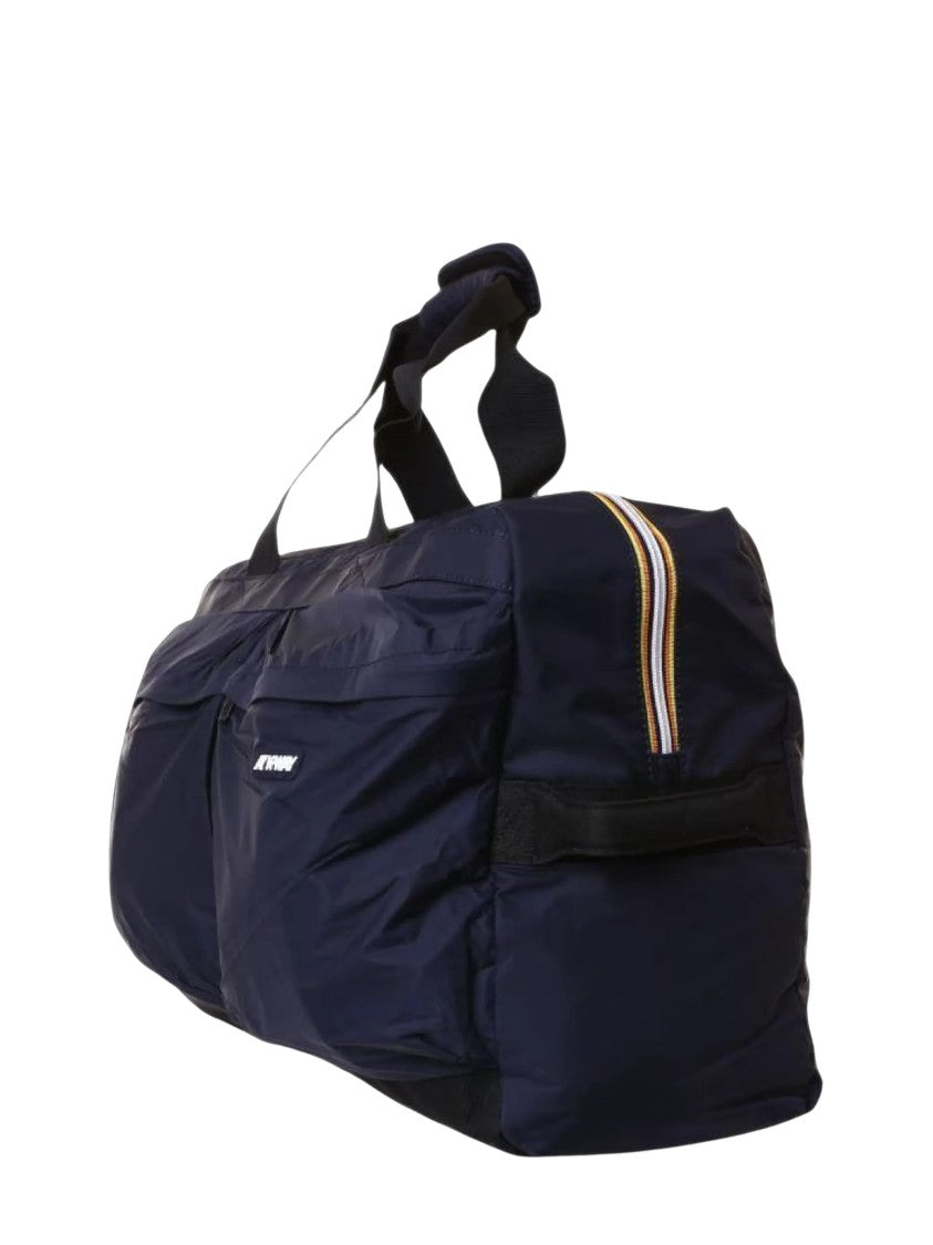 K-Way Rectangular Logo-Print Holdall Bag With Dual Zip Pockets