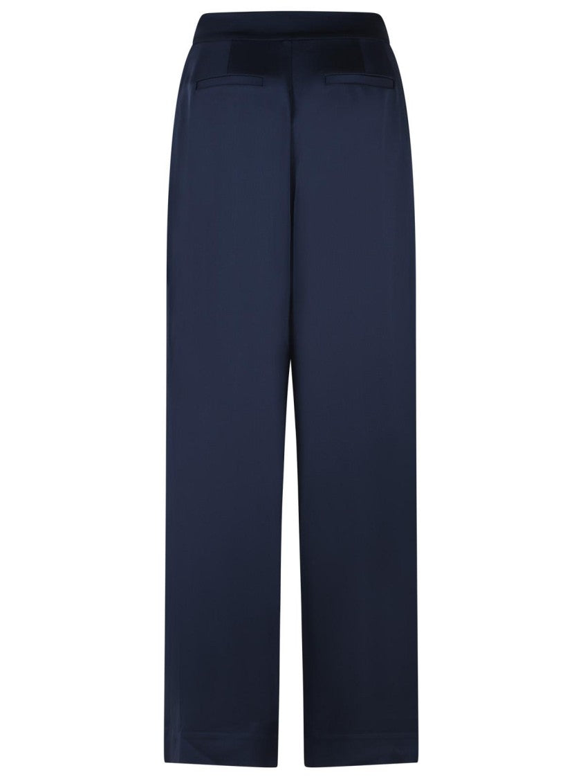 Simkhai Navy Blue Acetate-Blend Kira Wide-Leg Pants
