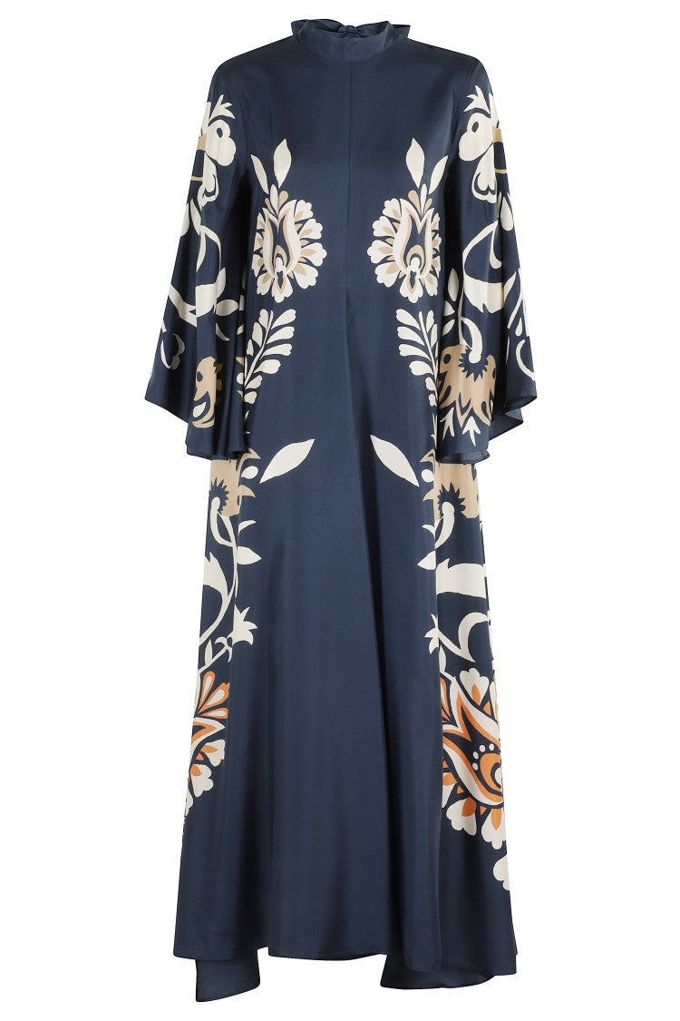 La Double J Printed Silk Twill Maxi Dress