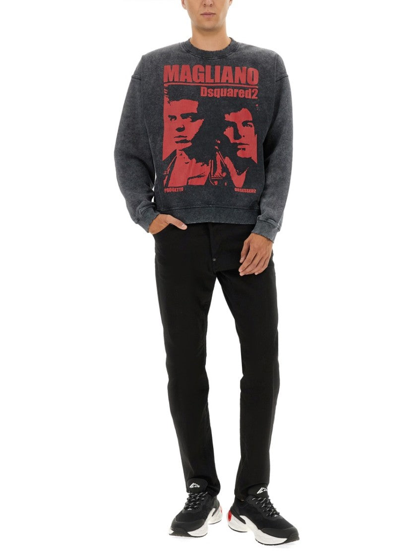 Dsquared2 Washed Black Sweatshirt