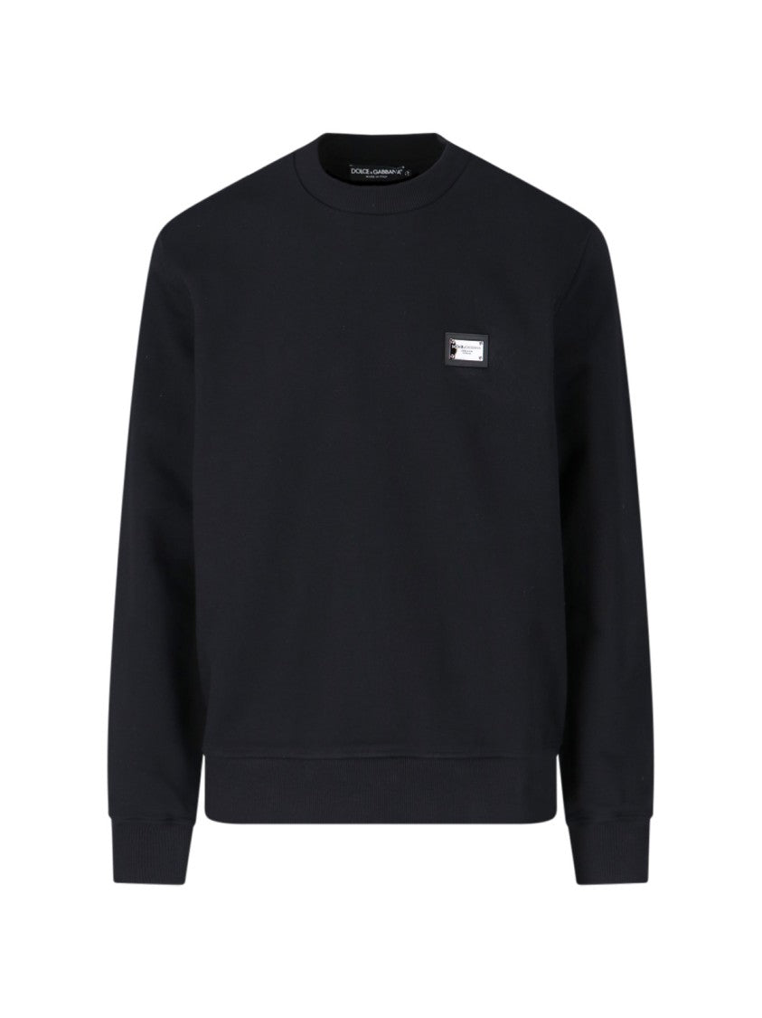 Dolce & Gabbana Logo Crewneck Sweatshirt – Black