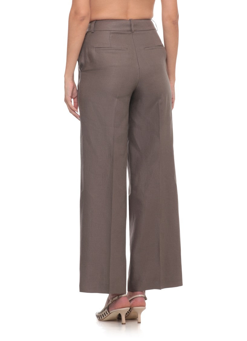 Peserico Brown Bright Light Point Pants