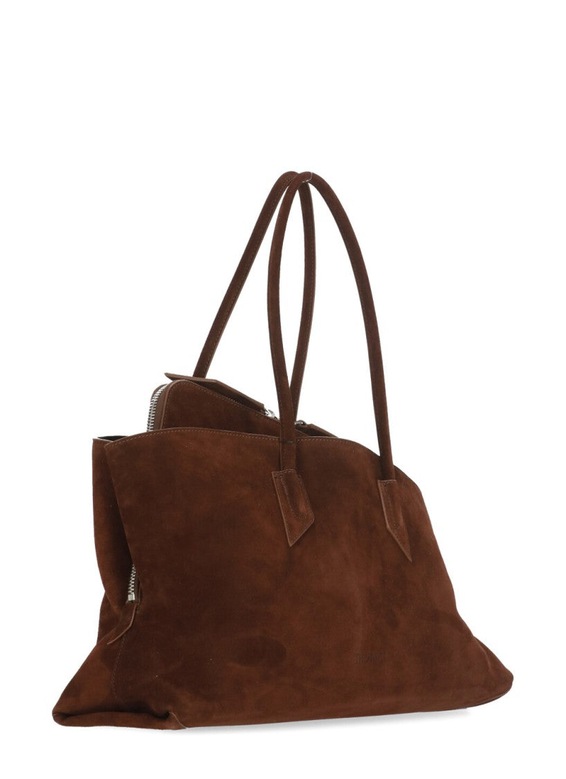 The Attico Brown Suede La Passeggiata Shoulder Bag