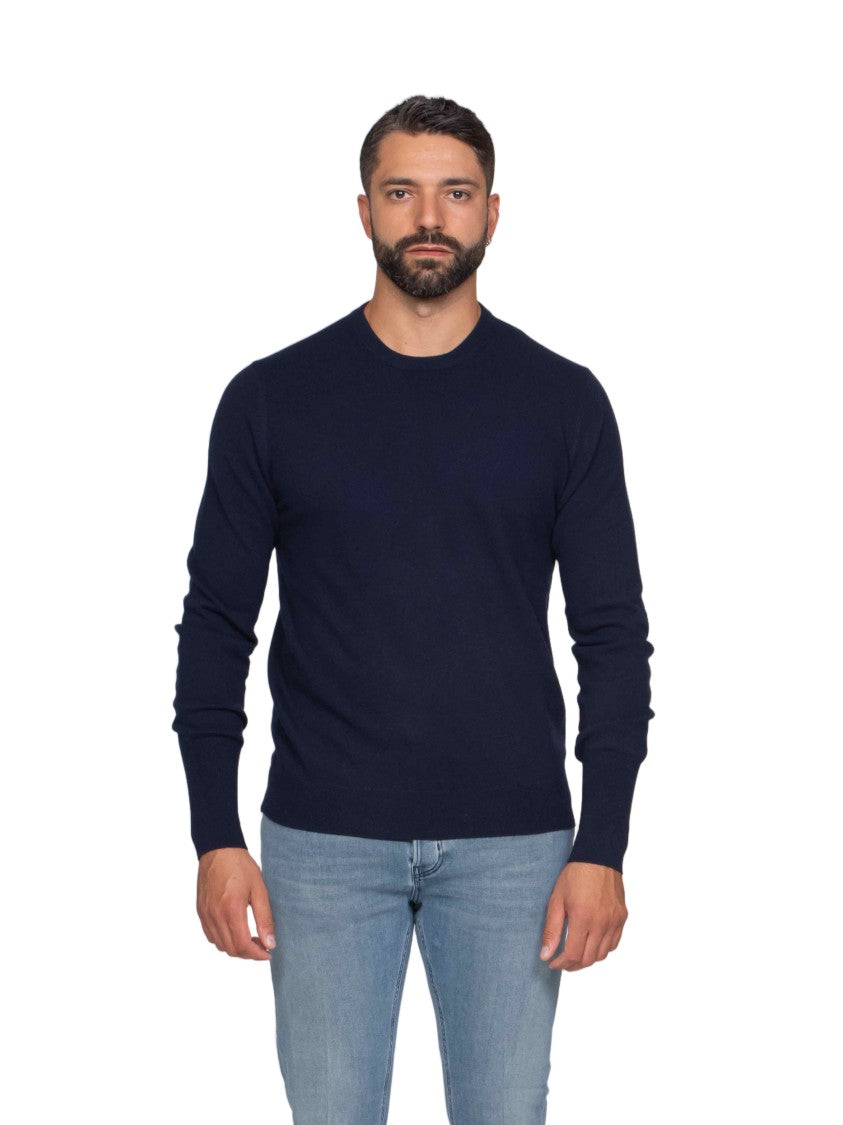 Ballantyne Slim Fit Crew Neck Sweater With Ribbed Details