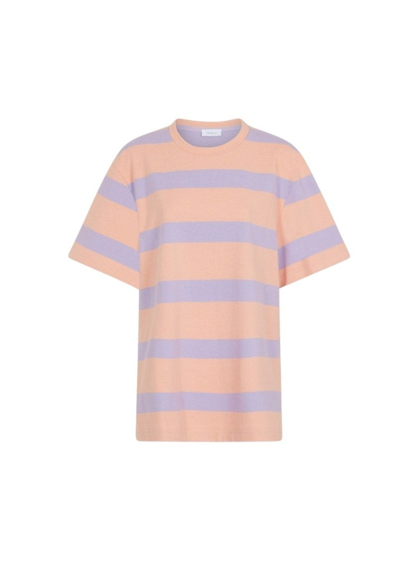 Rabanne Tee Shirt Stripes Peach And Lavander