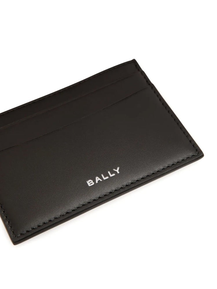 Bally Black Minimalist Leather Wallet