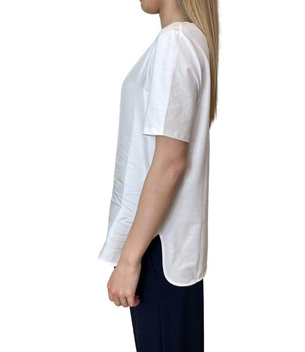 Max Mara White Mmlotre Cotton Knit Top