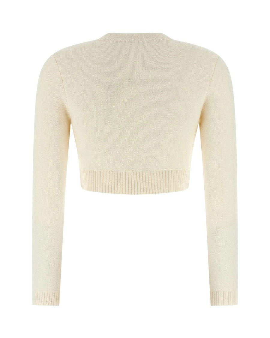 Self-Portrait Cream Wool Cardigan