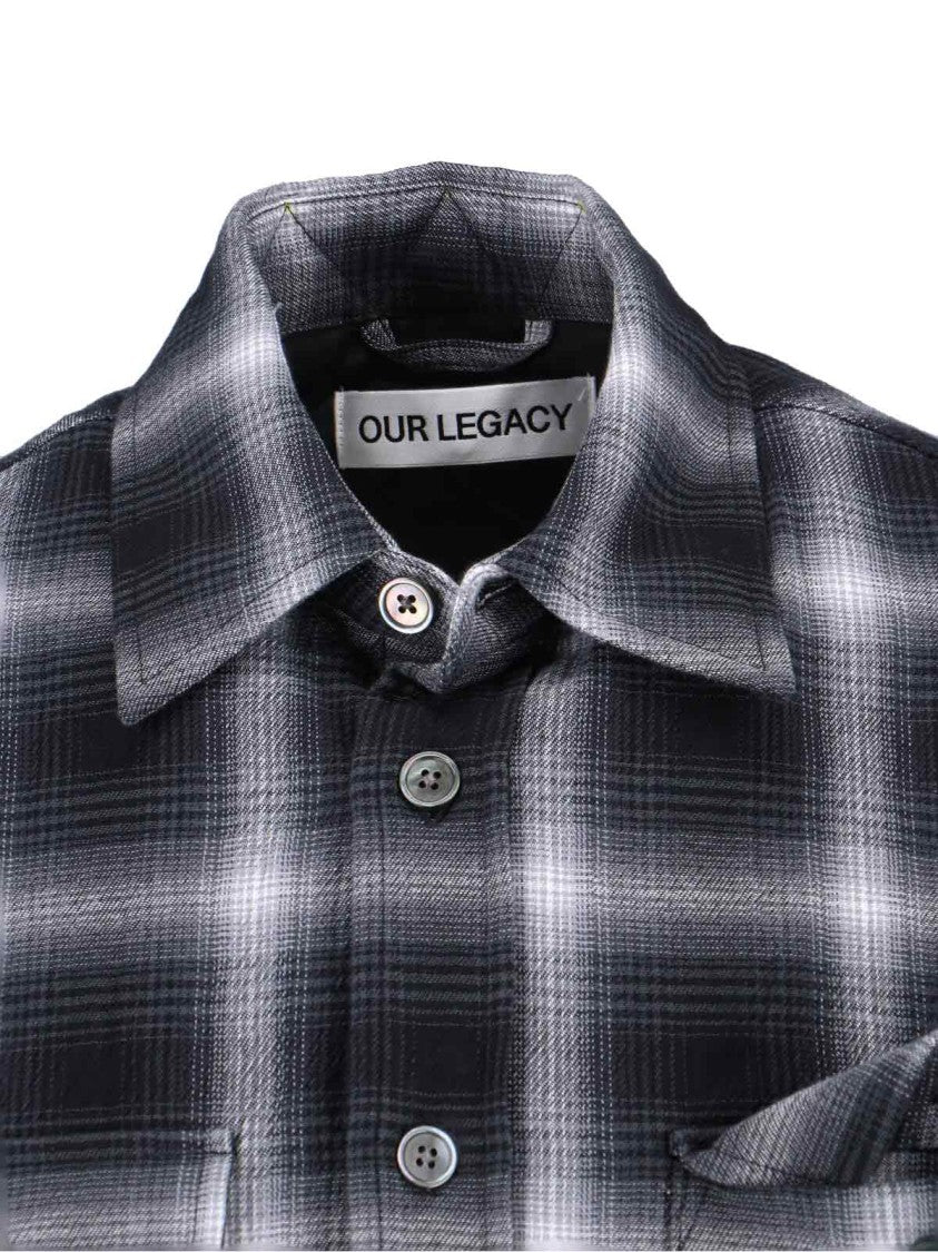 Our Legacy "Moss" Checked Shirt In Multi-Colour Cotton