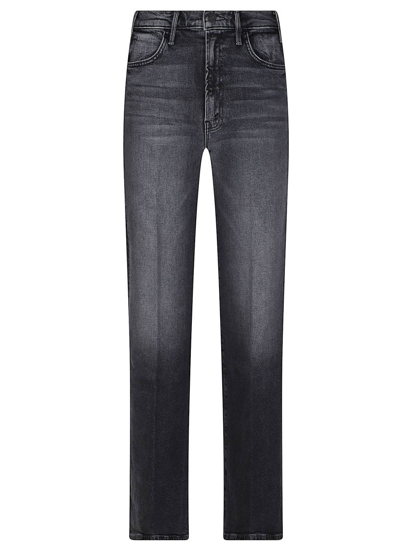 Mother The Hustler Roller Sneak Textured Straight-Leg Jeans