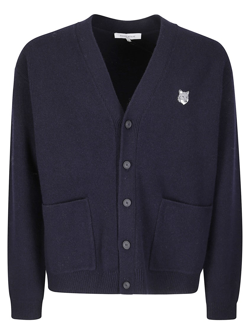 Maison Kitsuné Fox Head Milano Lambswool Cardigan