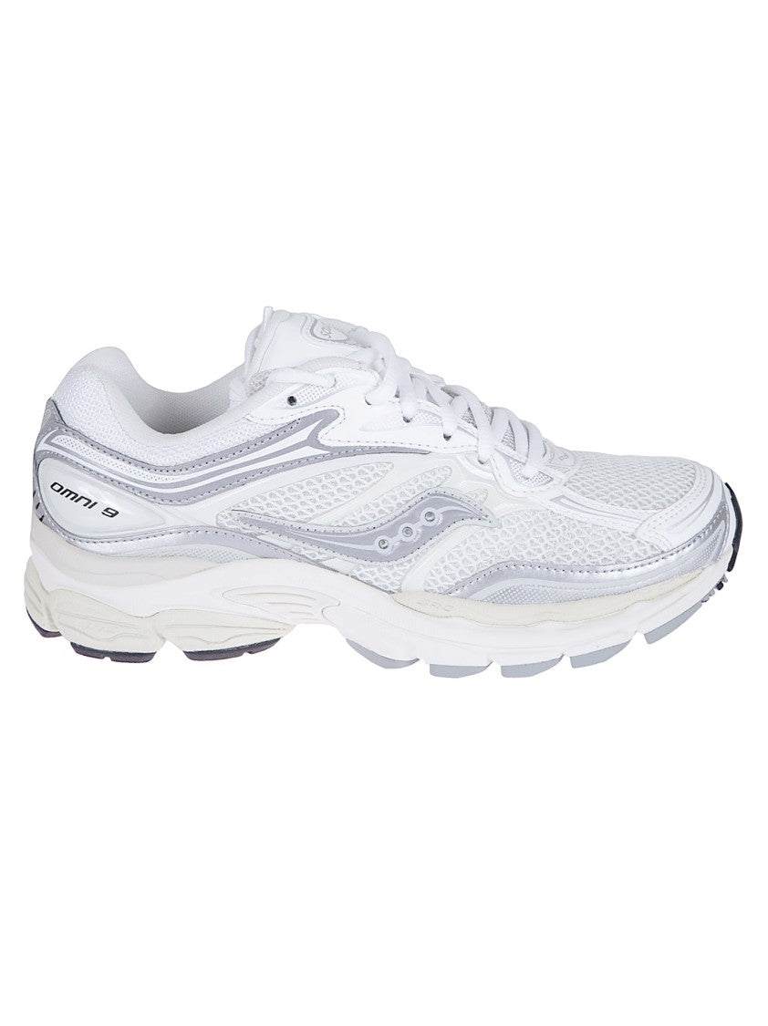 Saucony Technical Fabric And Leather Sneakers With Iconic Logo Accents