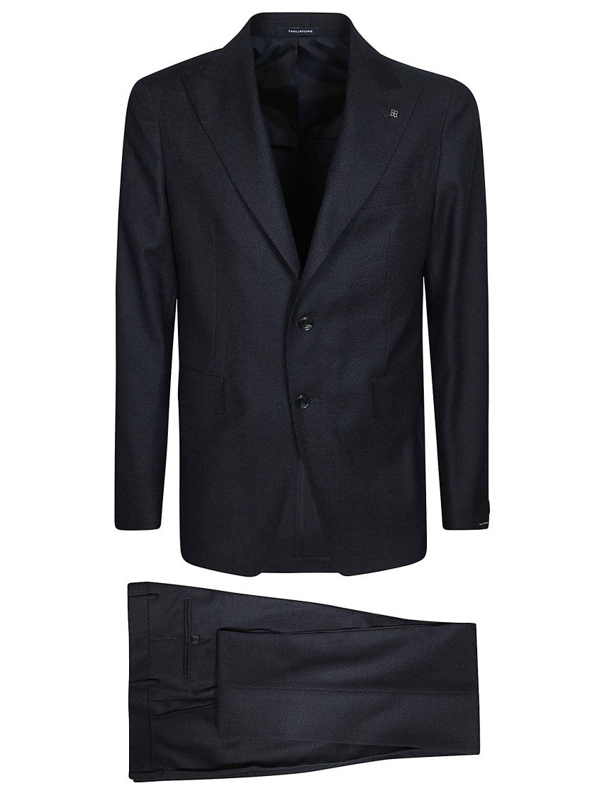 Tagliatore Single-Breasted Wool Suit With Micro-Pattern