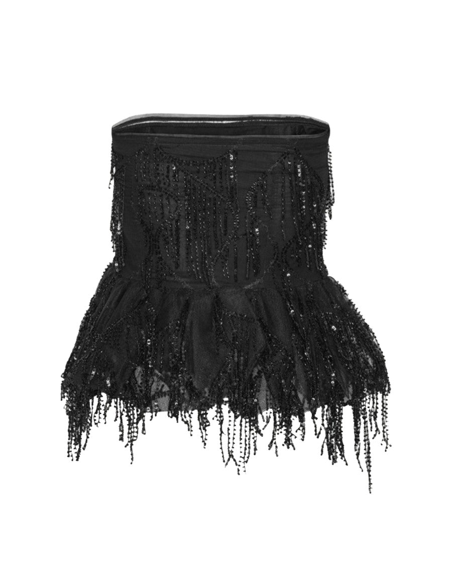 Rotate Black Sequin Top