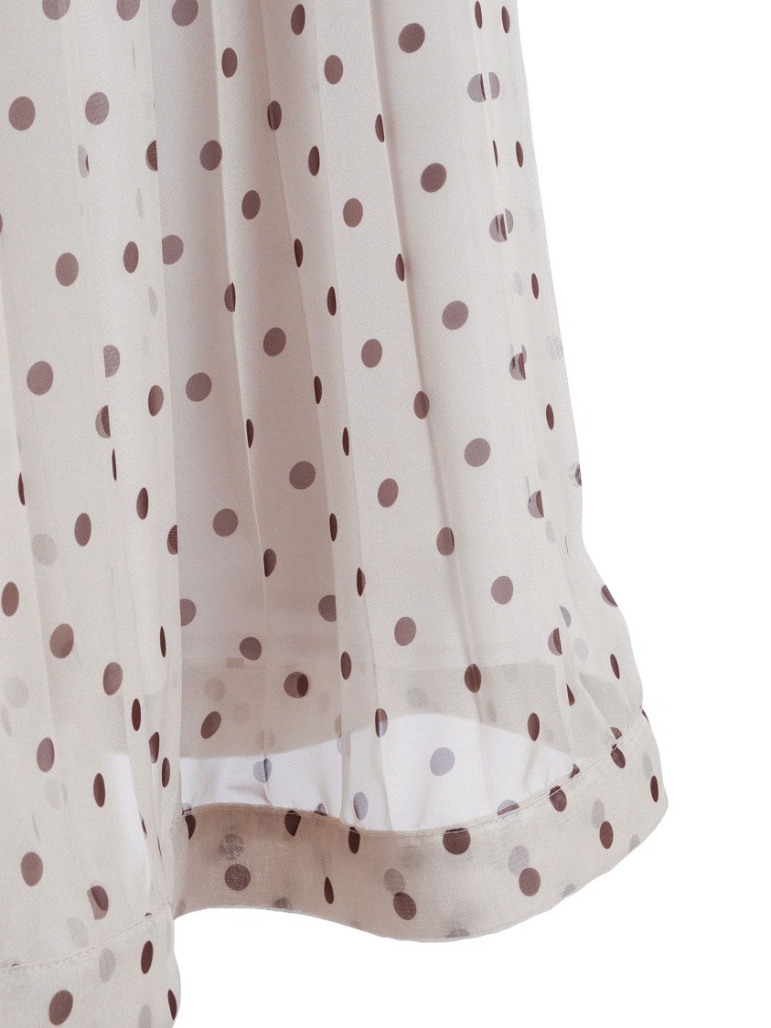 P.A.R.O.S.H. Polka Dot Elastic Midi Skirt